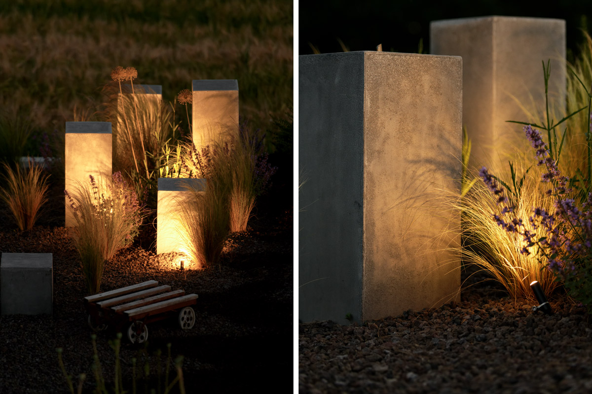 Garten Säulen beleuchten mit Paulmann Plug & Shine