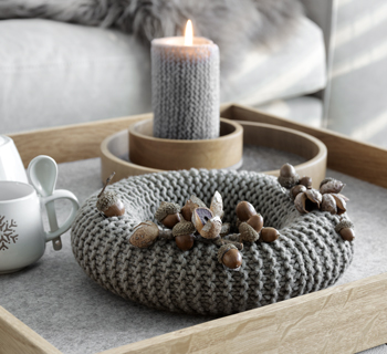 DIY | Herbstkranz stricken